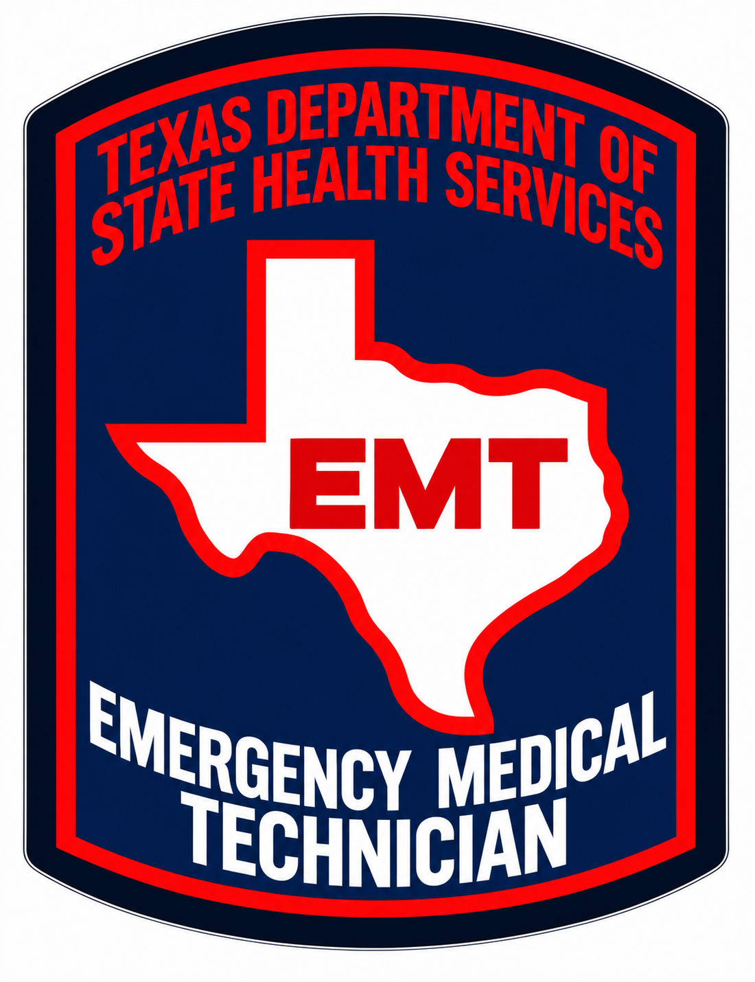 Texas Health EMT ECONOMY Customer Decal Economy Bulk Decals (sqd.1)