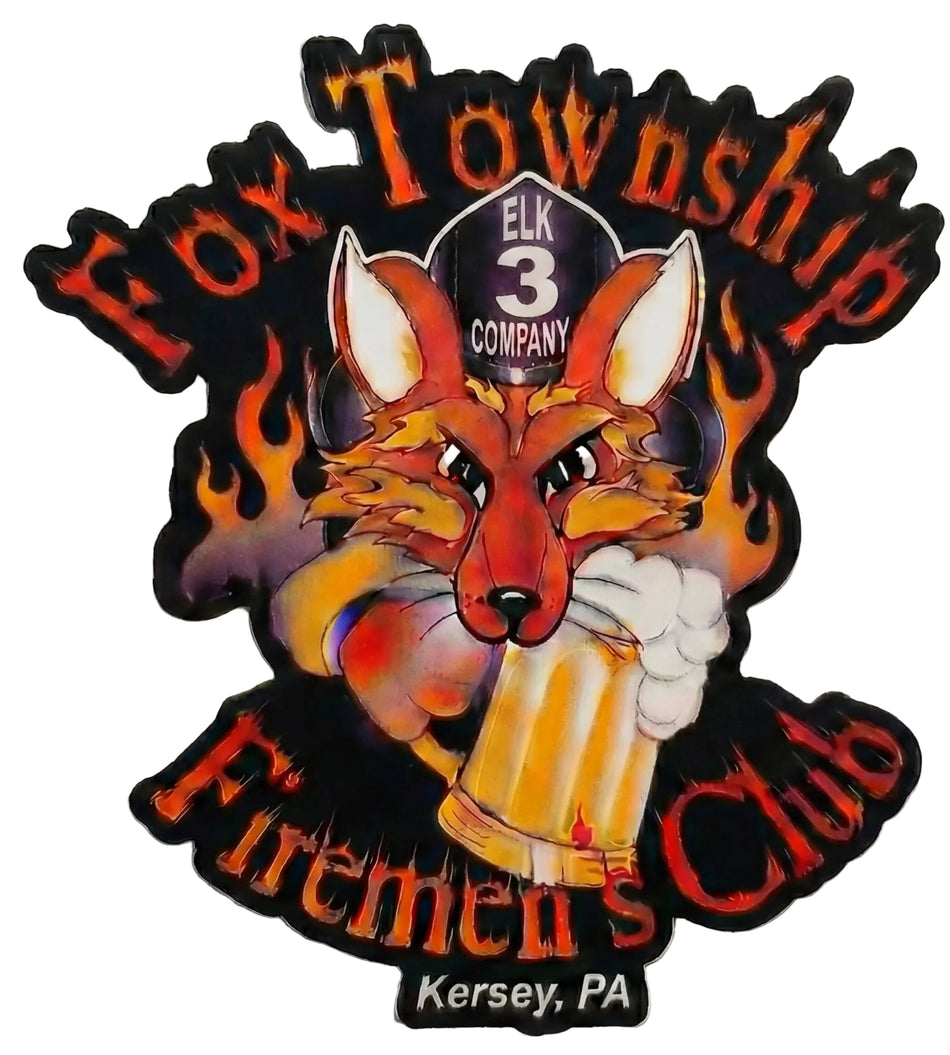 Fox Township Firemens Club Window or Helmet Decal Powercall