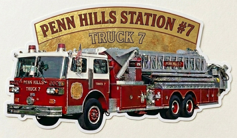 Penn Hill Station 7 Truck 7 Window or Helmet Decal