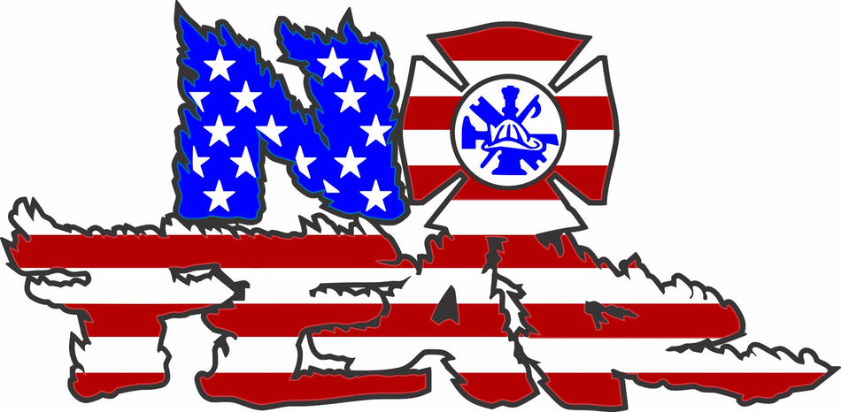 USA No Fear Maltese Window or Helmet Decal (rctd.1)