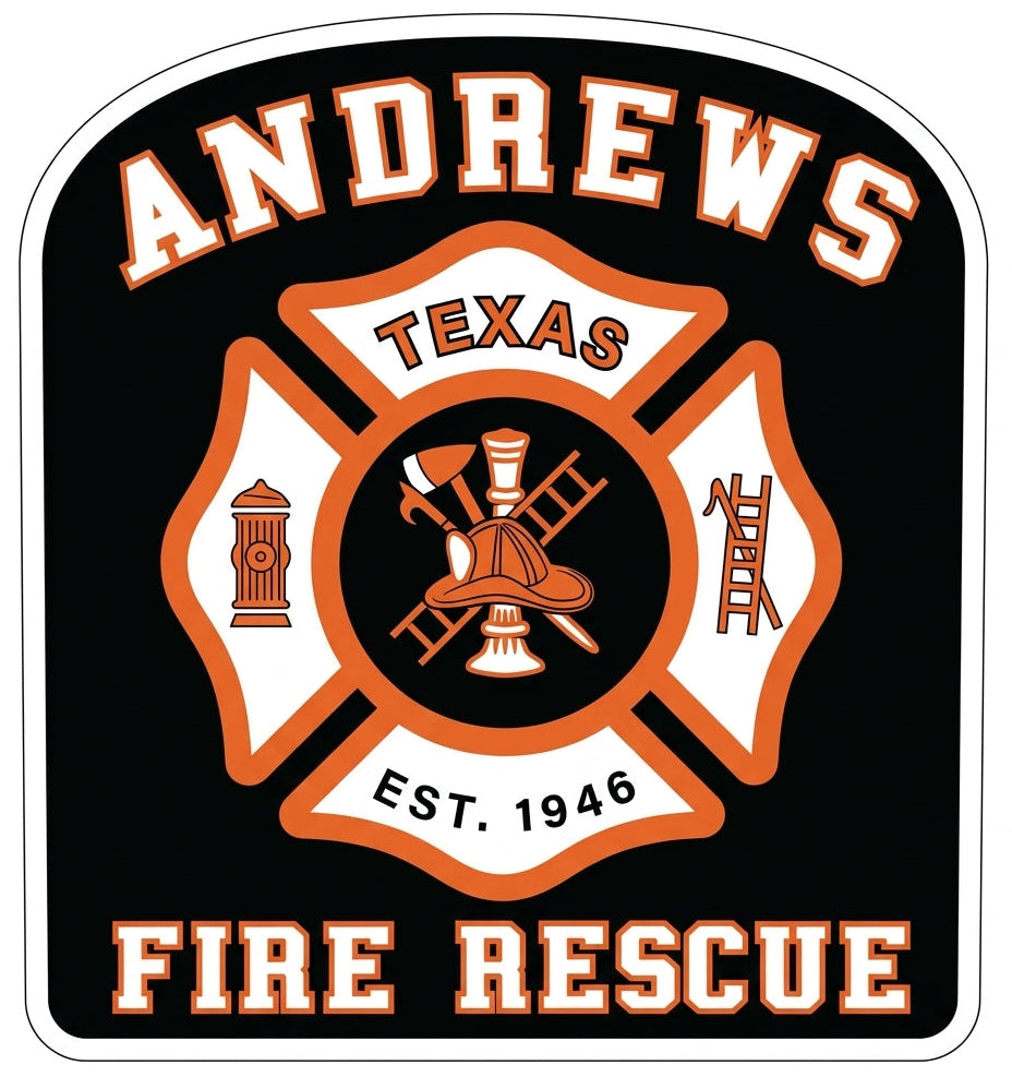Andrews Fire Rescue Orange Window/Helmet Decal or MAGNET