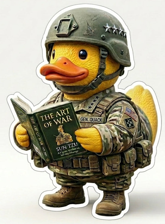 Rubber Duck Solider General Window/Helmet Decal or MAGNET