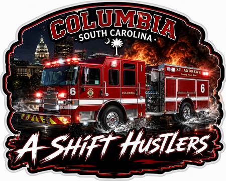 Columbia A Shift Hustlers Custom Window or Helmet Decal economy bulk decal