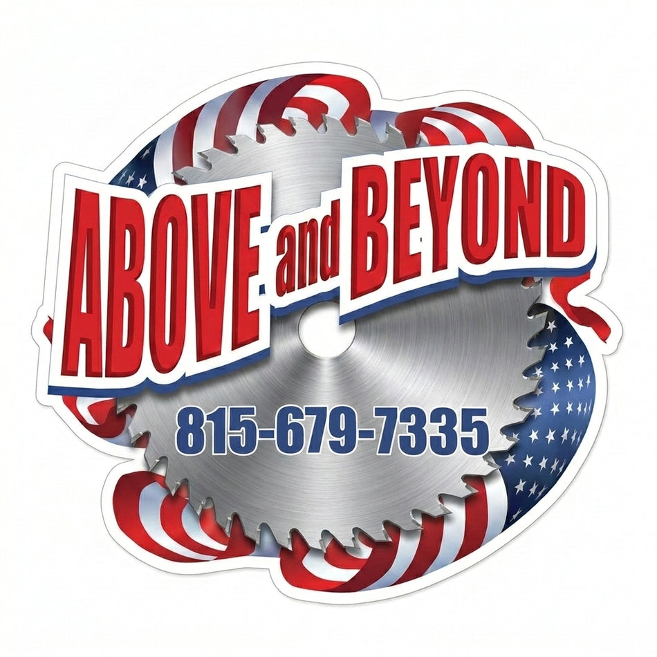 Above and Beyond USA Window/Helmet Decal or MAGNET