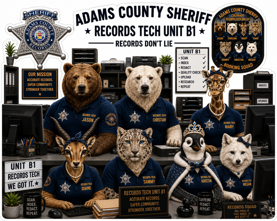 Adams County Sheriff Window or Helmet Decal (rct.1)