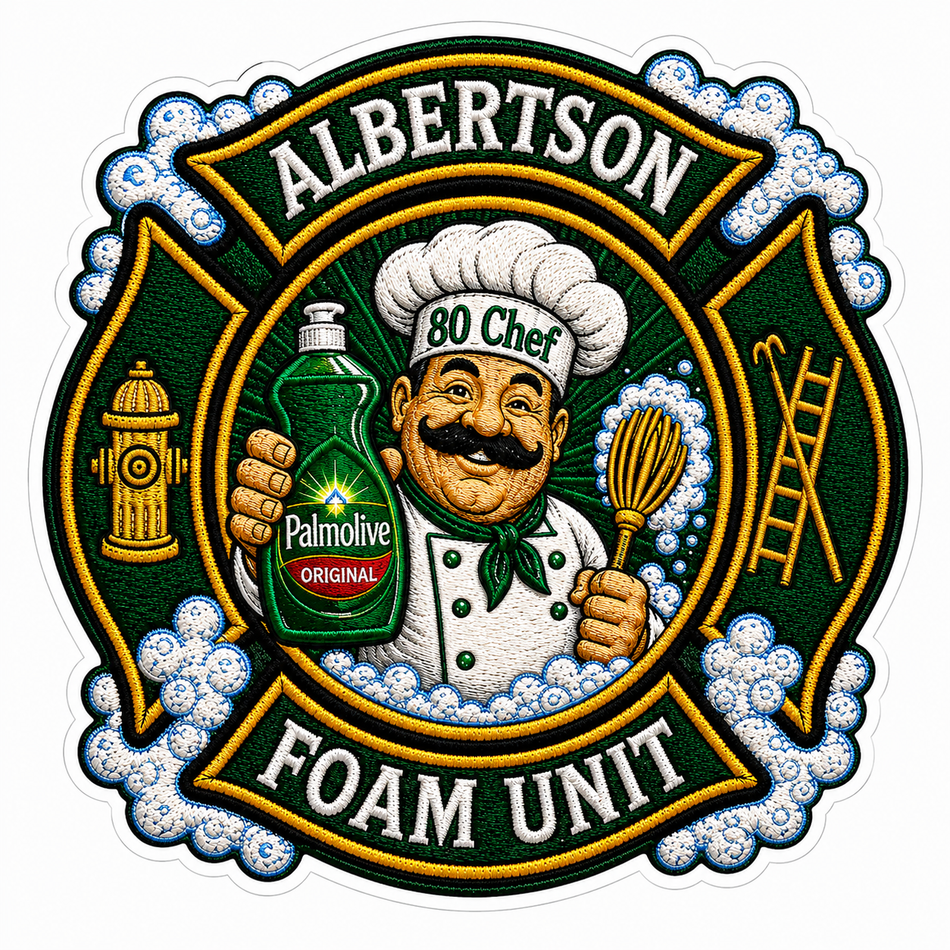 Alberton Foam Unit Customer Decal – Economy Bulk Decals sqd.1