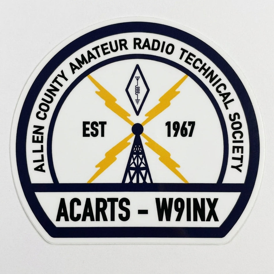 Allen County Amateur Radio Customer Decal or Magnet economy non-reflective decal
