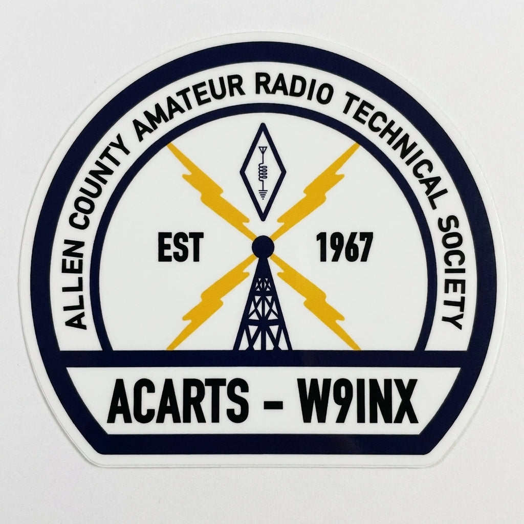 Allen County Amateur Radio Customer Decal or Magnet economy non-reflective decal