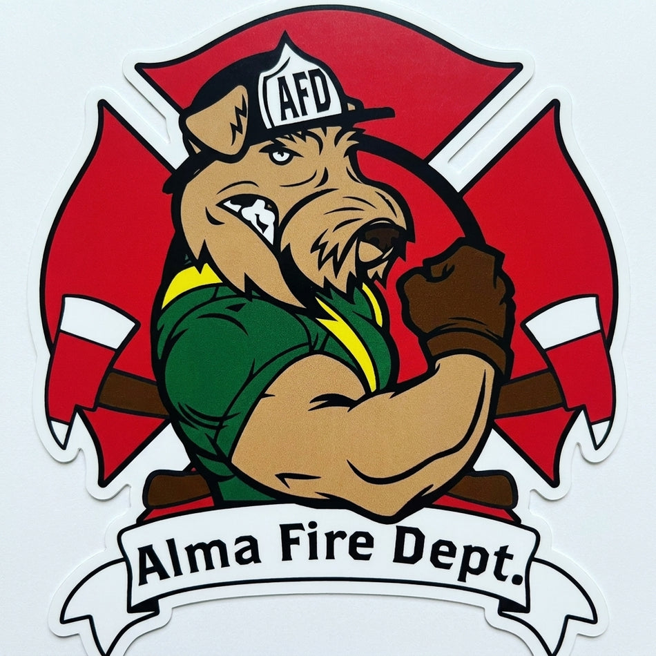 Alma Fire Department Window/Helmet Decal or MAGNET
