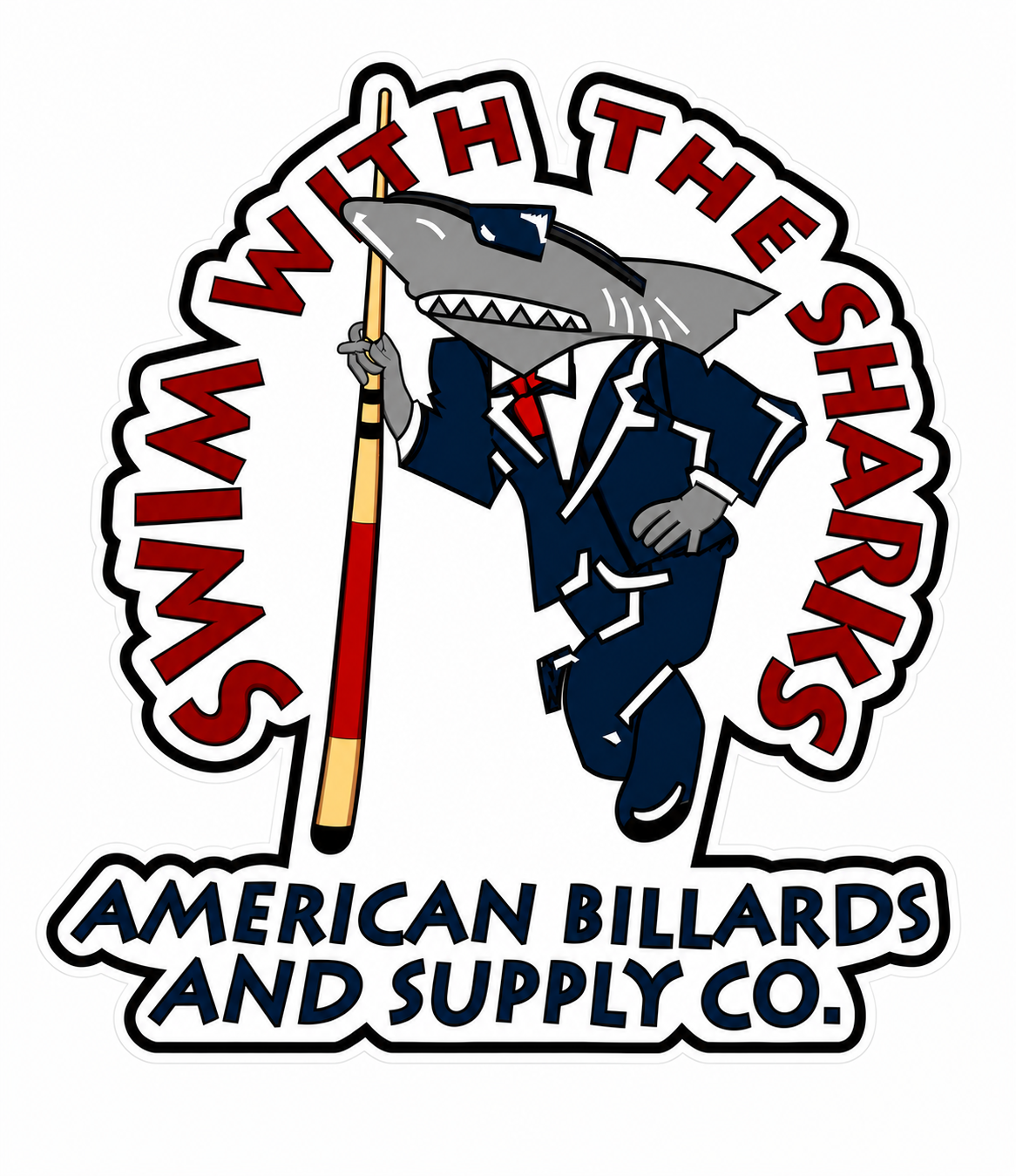 American Billiards Customer Window or Helmet Decal economy non-reflective decal