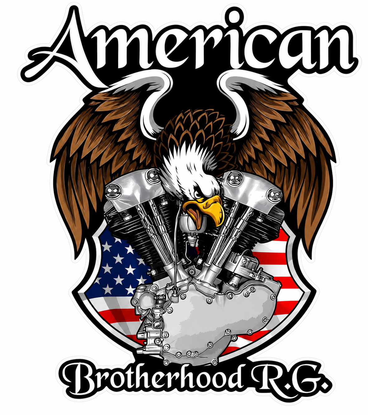 American Brotherhood Customer Window or Helmet Decal economy non-reflective decal