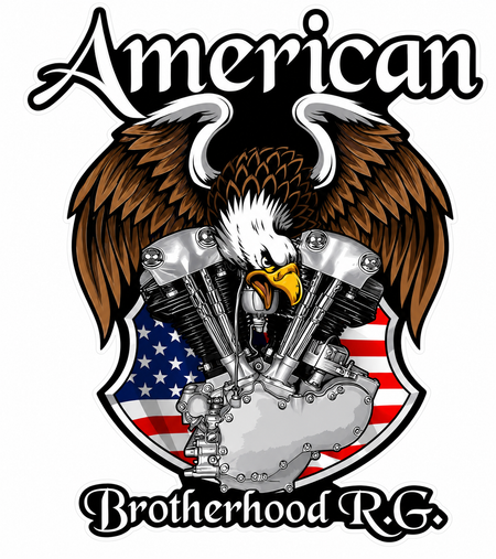 American Brotherhood Customer Window or Helmet Decal economy non-reflective decal