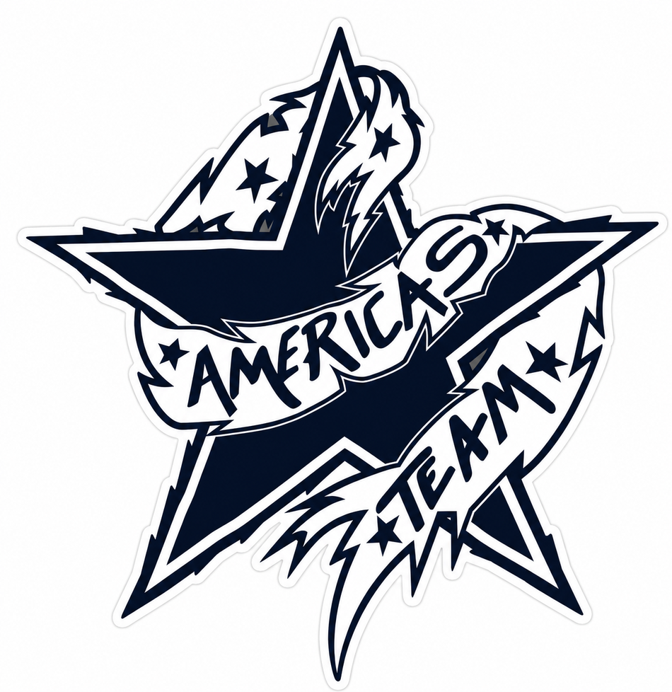 America's Team Customer Decal – Economy Bulk Decals sqd.1