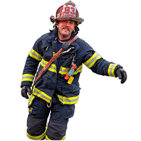 Oregon Fire Captain 83 Firefighter in Gear