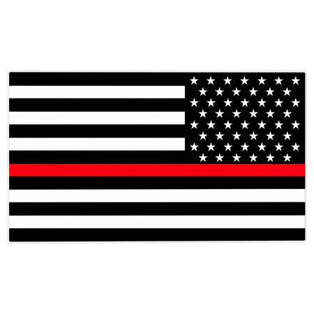 Thin Red Line American Flag with Stars on Right