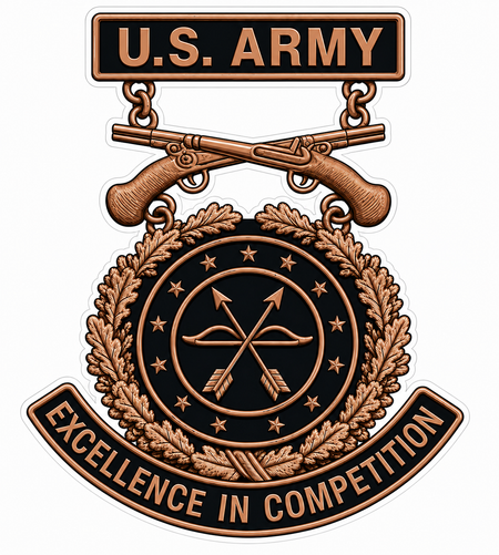 US Army Excellence Bronze Competition Customer Window or Helmet Decal economy non-reflective decal