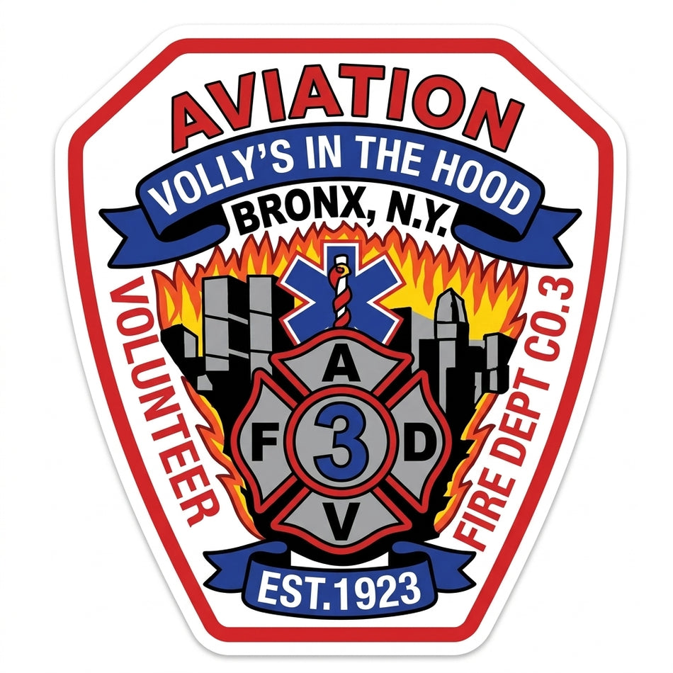 Aviation Bronx New York Window/Helmet Decal or MAGNET (sqd.1)