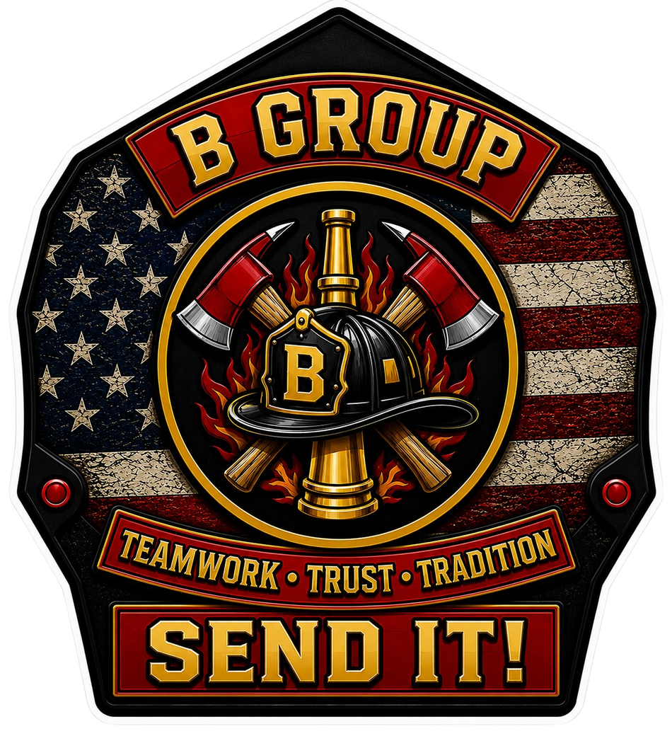 B Group Helmet Shield Customer Window or Helmet Decal economy non-reflective decal