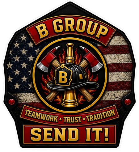 B Group Helmet Shield Customer Window or Helmet Decal economy non-reflective decal
