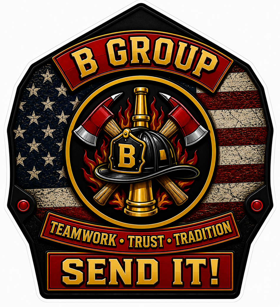 B Group Helmet Shield Customer Window or Helmet Decal (sqd.1)