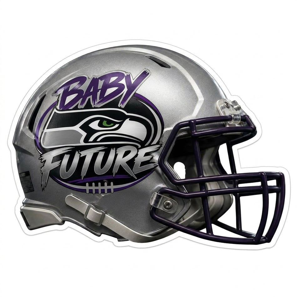 Baby Future Football Helmet Window/Helmet Decal or MAGNET