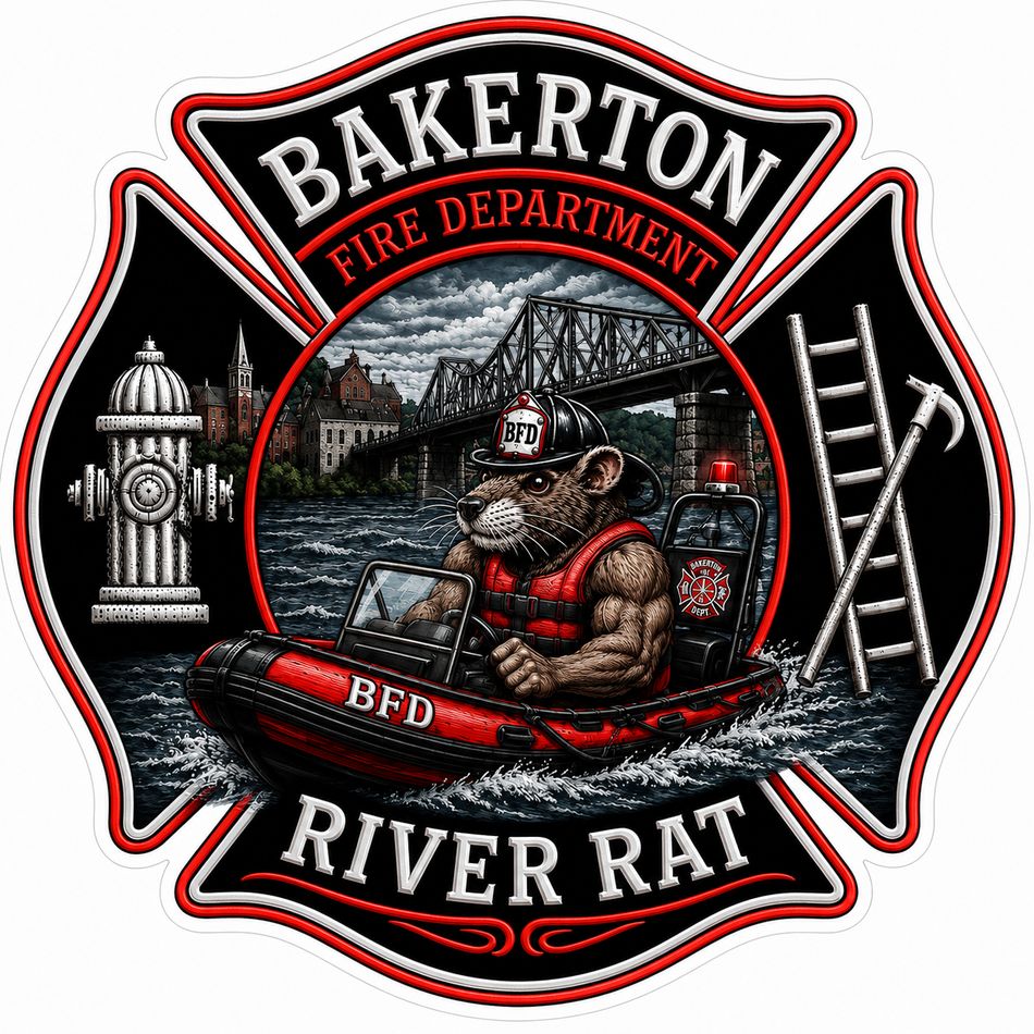 Bakerton River Rad Customer Decal or Magnet (sqd.1)