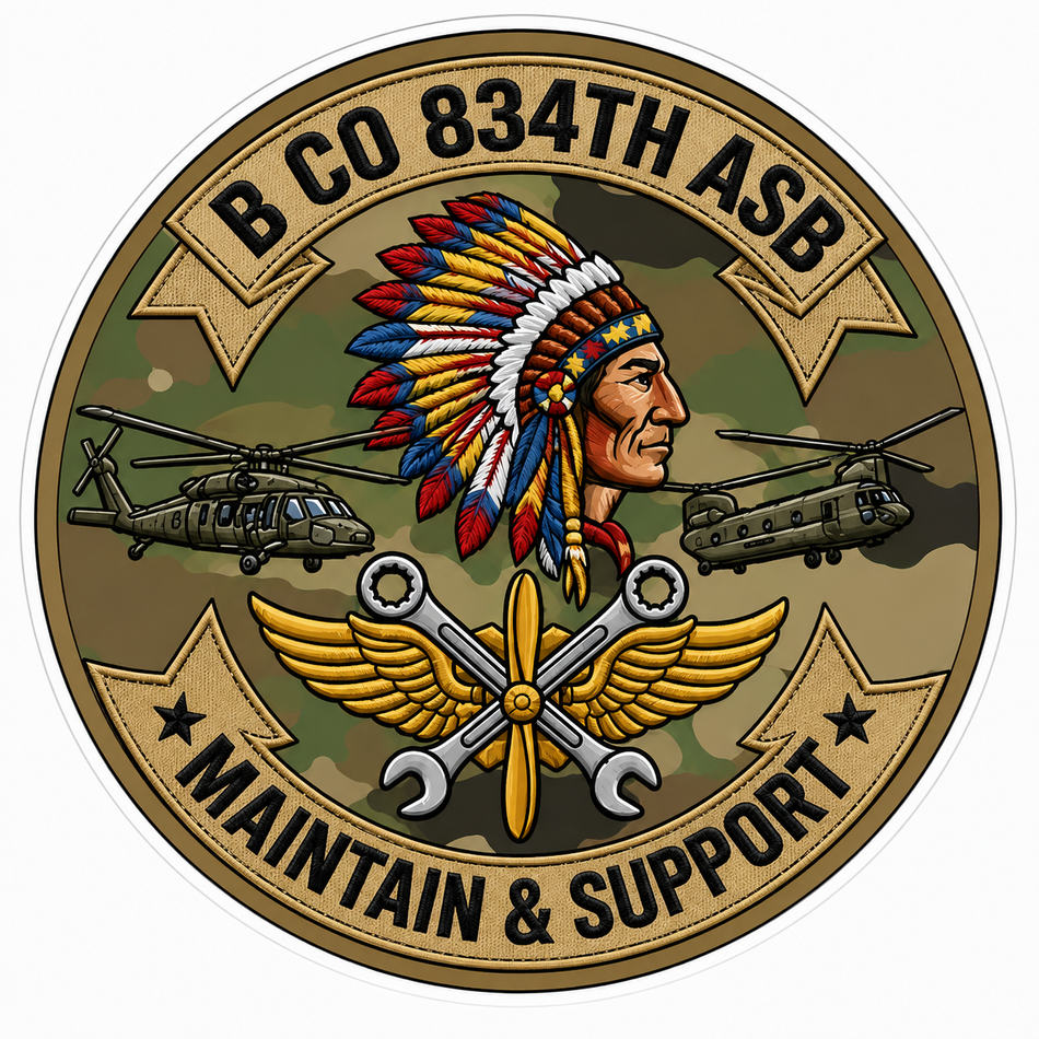 834th Maintain and Support Customer Window or Helmet Decal (sqd.1)