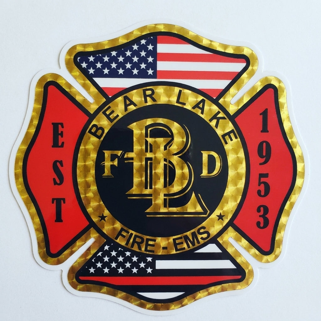 Beark Lake Fire EMS Maltese Customer Decal or Magnet economy non-reflective decal
