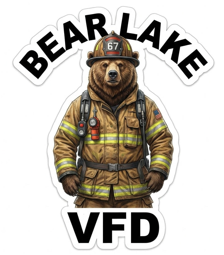 Bear Lake VFD Window/Helmet Decal or MAGNET (sqd.1)