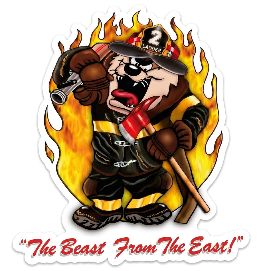 Ladder 2 Beast East Window/Helmet Decal or MAGNET (sqd.1)