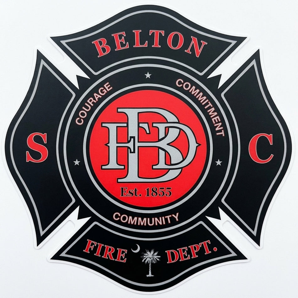 Belton Fire Department Window/Helmet Decal or MAGNET (sqd.1)