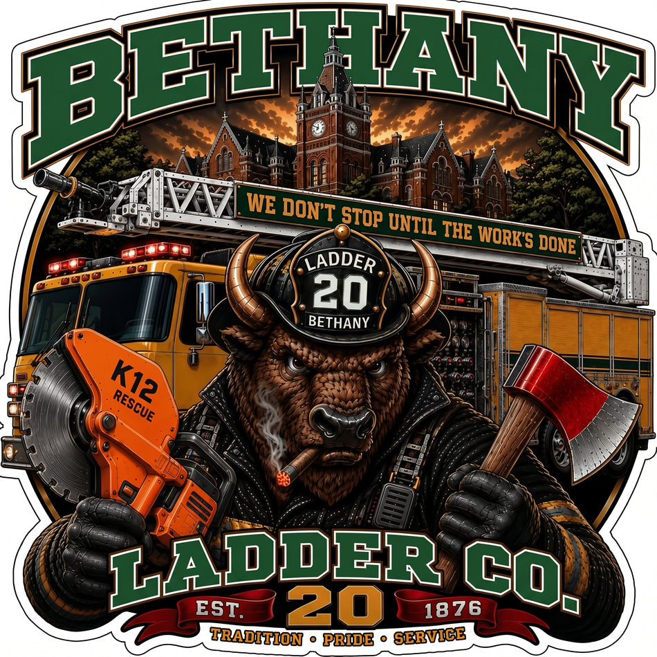Bethany Ladder Company 20 Window/Helmet Decal or MAGNET (sqd.1)