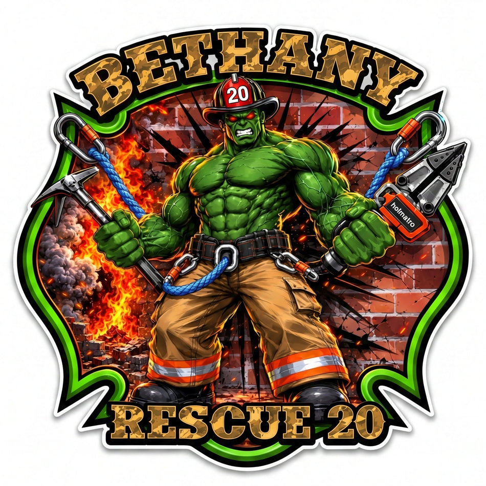 Bethany Rescue 20 Hulk Window/Helmet Decal or MAGNET (sqd.1)
