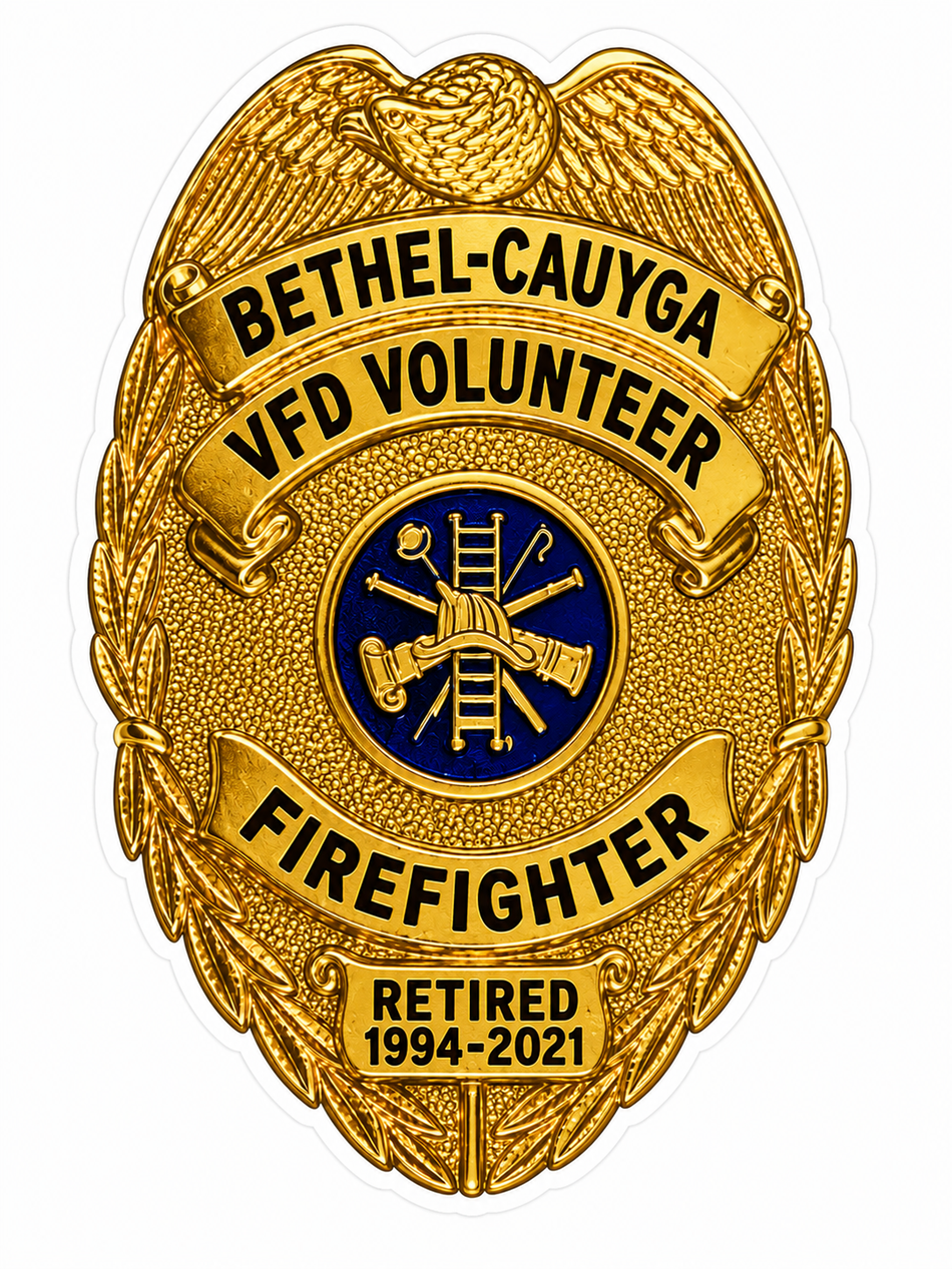 Bethel Cauyga Badge Customer Decal or Magnet (sqd.1)