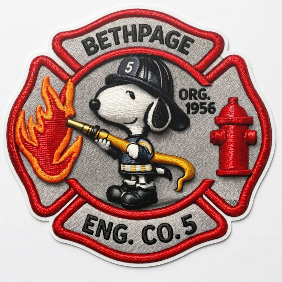 Bethpage Engine Co. 5 Window/Hardhat Decal (sqd.1)