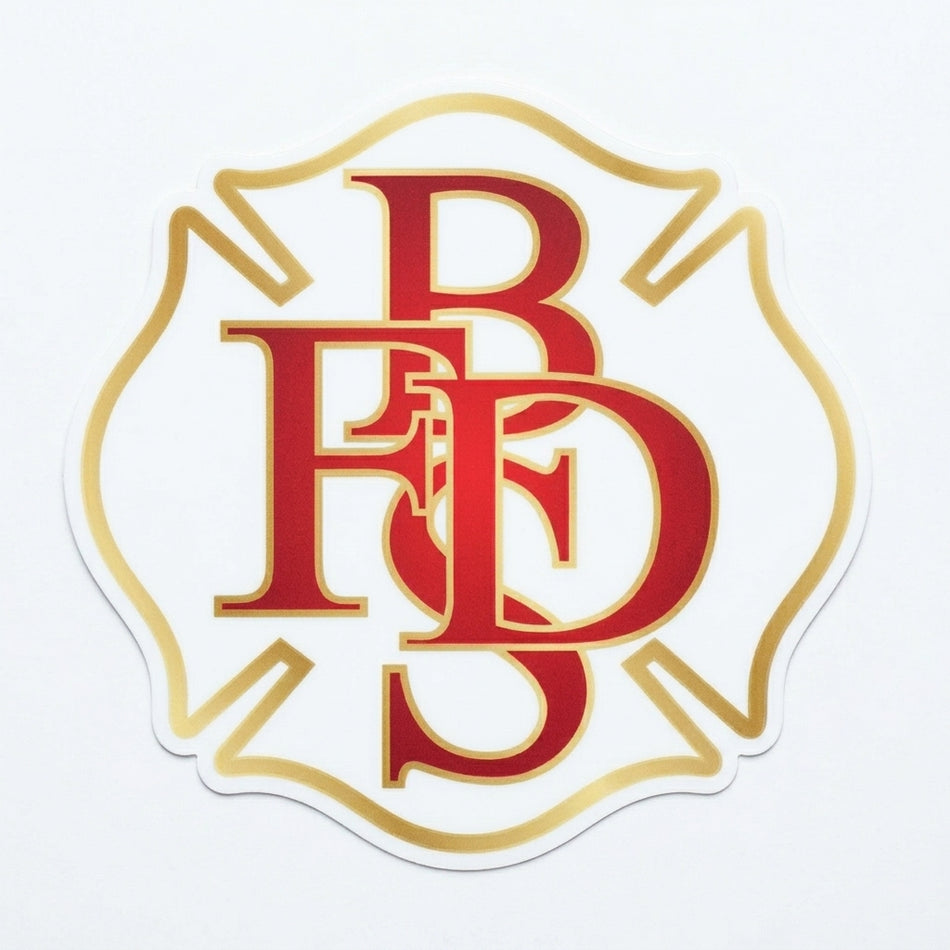 BSFD Maltese Cross Window or Helmet Decal