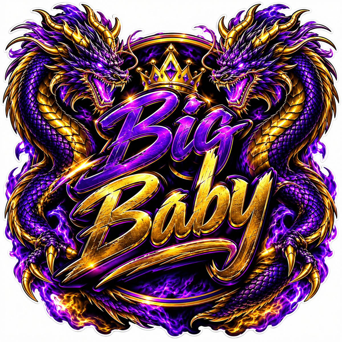 Big Baby PREMIUM Customer Window or Helmet Decal (sqd.1)