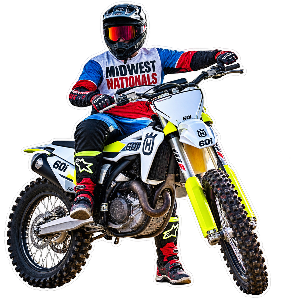 Midwest Nationals Biker Customer Decal – Economy Bulk Decals sqd.1