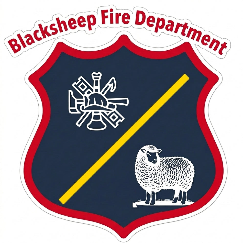 Blacksheep Fire Department Customer Decal or Magnet (sqd.1)