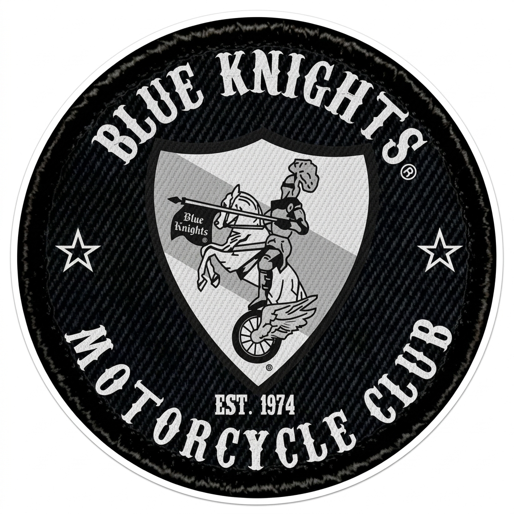 Blue Knights Motorcycle Club Customer Decal or Magnet economy non-reflective decal
