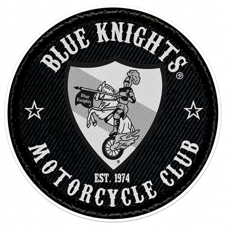 Blue Knights Motorcycle Club Customer Decal or Magnet economy non-reflective decal