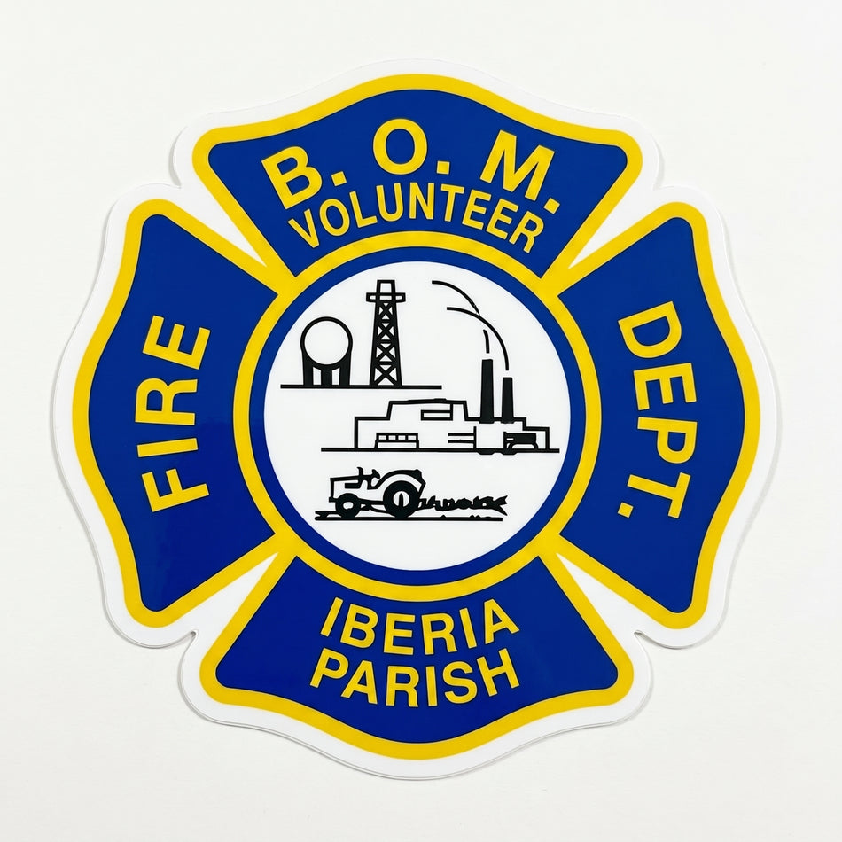 BOM Volunteer Iberia Parish Window/Helmet Decal or MAGNET (sqd.1)