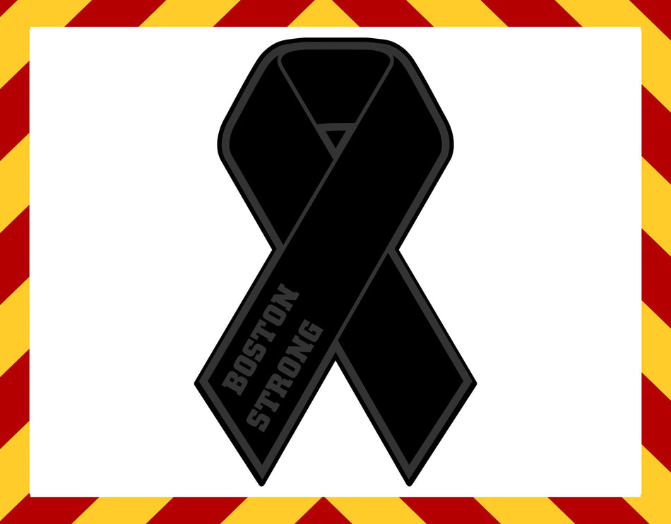 Window Decal - Boston Strong Blacklite Reflective Decal