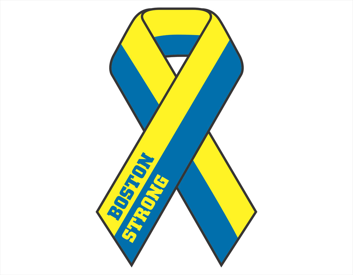 Strong Ribbon Window Decal - Boston Strong Ribbon Decal – Powercall Sirens LLC
