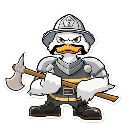 BPFD Station 2 Duck Customer Decal or Magnet economy non-reflective decal