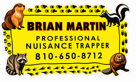 Brian Martin Trapper Custom Window or Helmet Decal economy bulk decal