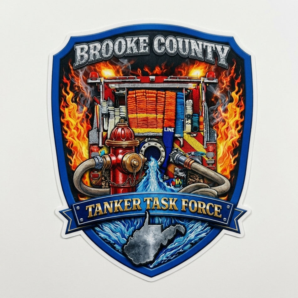 Brooke County Tanker Task Force Window/Helmet Decal or MAGNET (sqd.1)