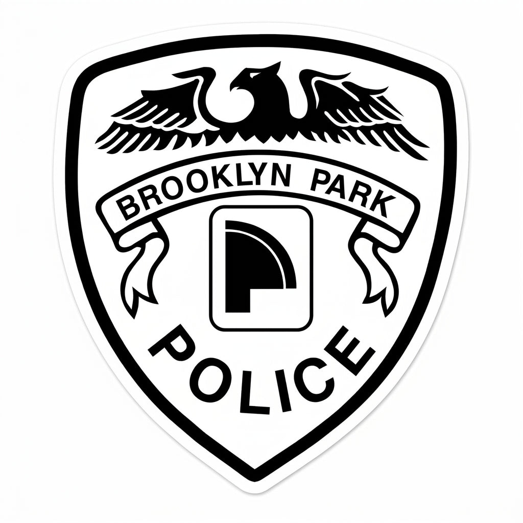 Brooklyn Park Seal Customer Decal or Magnet economy non-reflective decal