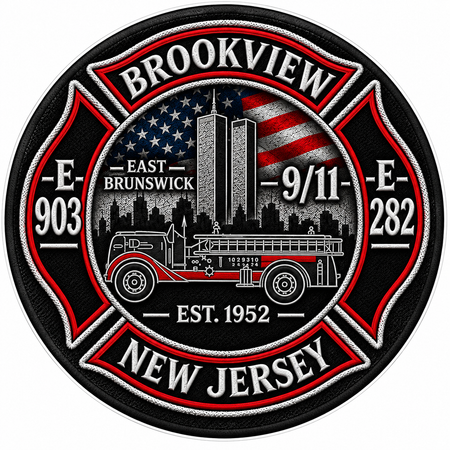 Brookview NJ PREMIUM Customer Window or Helmet Decal (sqd.1)