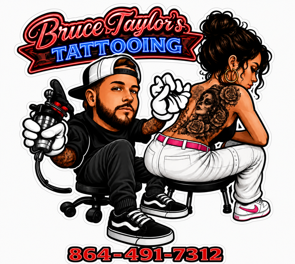 Bruce Taylor's Tattoo Design Customer Decal – Economy Bulk Decals sqd.1